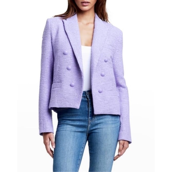 LAgence Brooke Double Breasted Crop Blazer - Picture 1 of 13